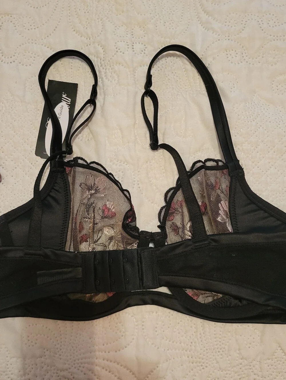 Paramour by Felina Allure Embroidered Unlined Mesh 34C Whimsigoth Fairy Coquette